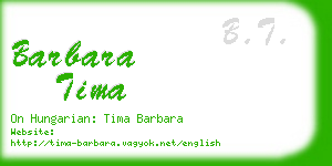 barbara tima business card